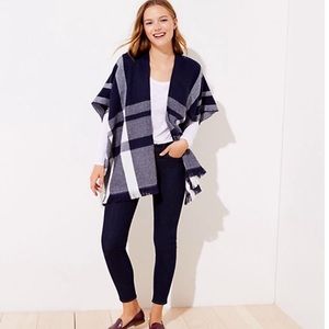 NWT | Loft blue and white striped wrap